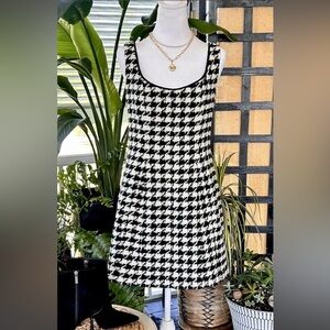 ANTONIO MELANI Houndstooth Tweed Mini Dress